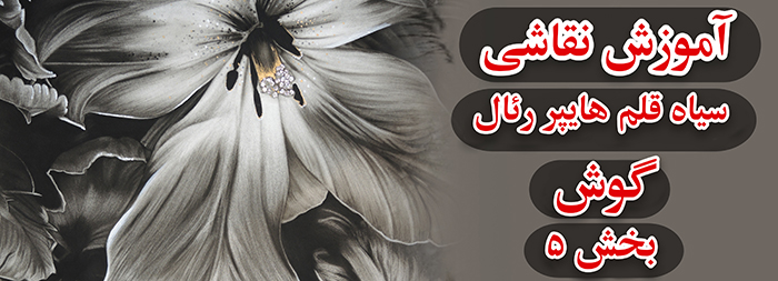 آموزش نقاشی سیاه قلم / هایپررئال گوش بخش 5 آموزش نقاشی سیاه قلم / هایپررئال گوش بخش 5